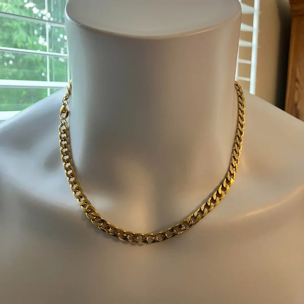 Men's Gold Chunky Stainless Steel Chain Brand New various sizes